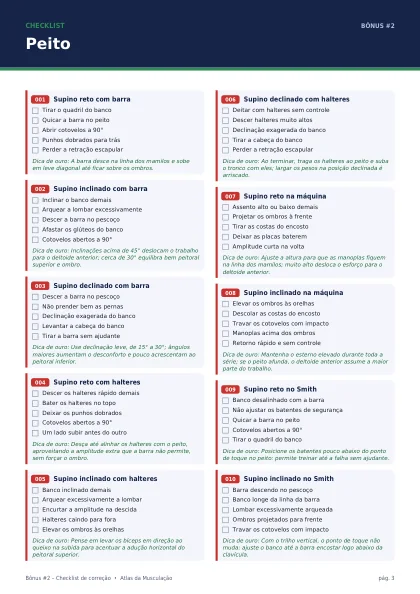 Bônus 02: Checklist de correção de execução (página interna)